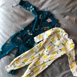 {bundle of 2} Hanna Andersson organic cotton sleepers • 3-6 months • EUC